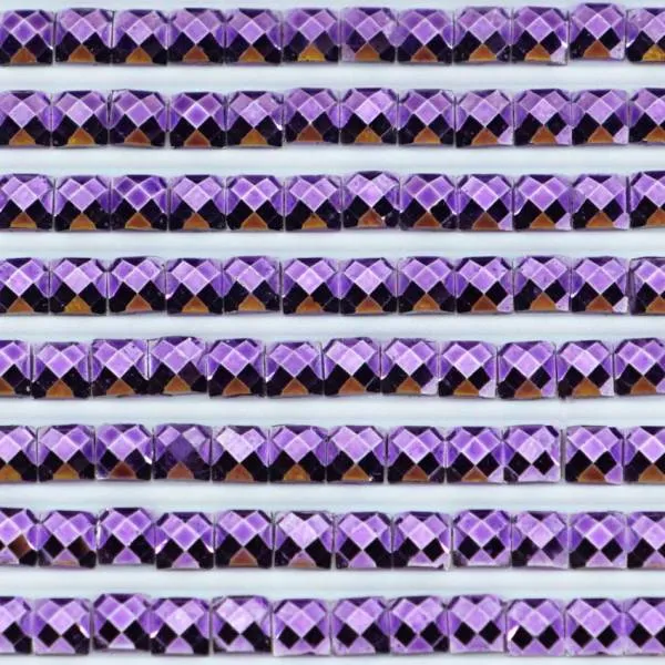 Metallic - Stein eckig, 209, Lavender Dark, 500 Stück