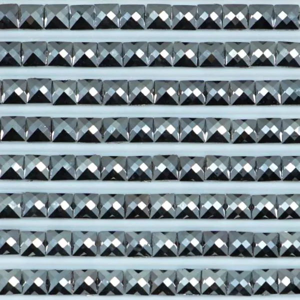 Metallic - Stein eckig, 317, Pewter Gray, 500 Stück