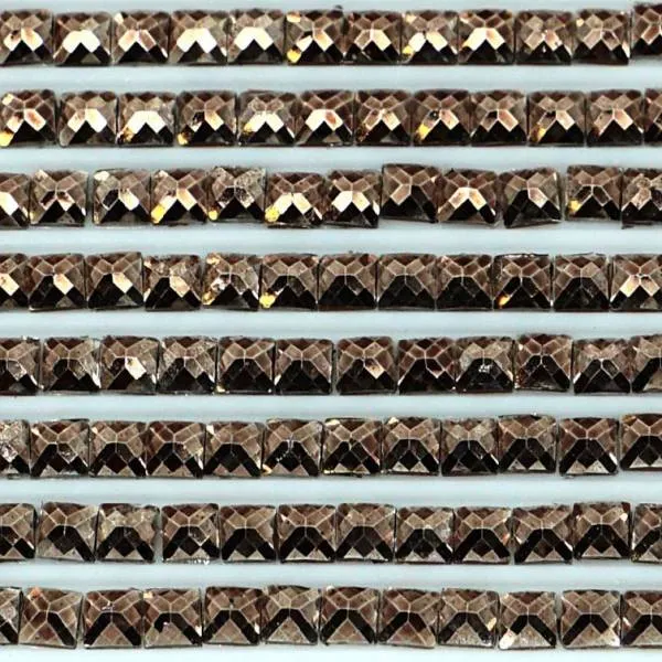 Metallic - Stein eckig, 433, Brown Medium, 500 Stück