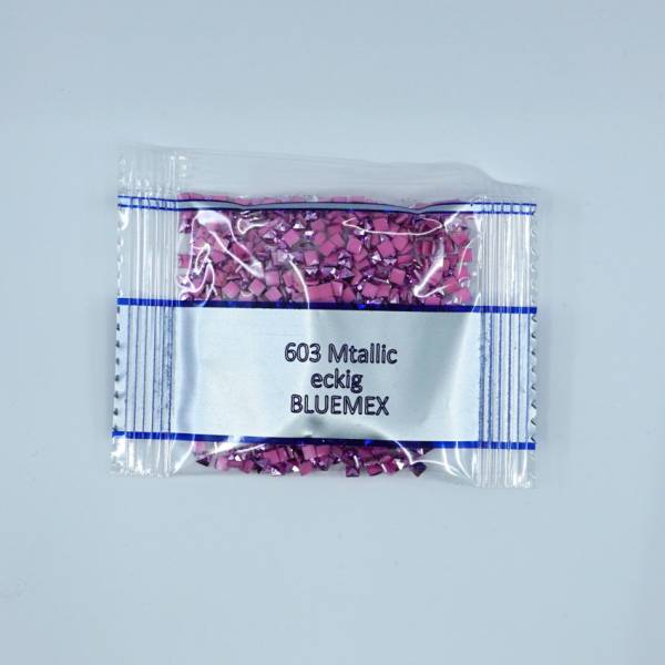 Metallic - Stone square, 603, Cranberry, 500 pieces