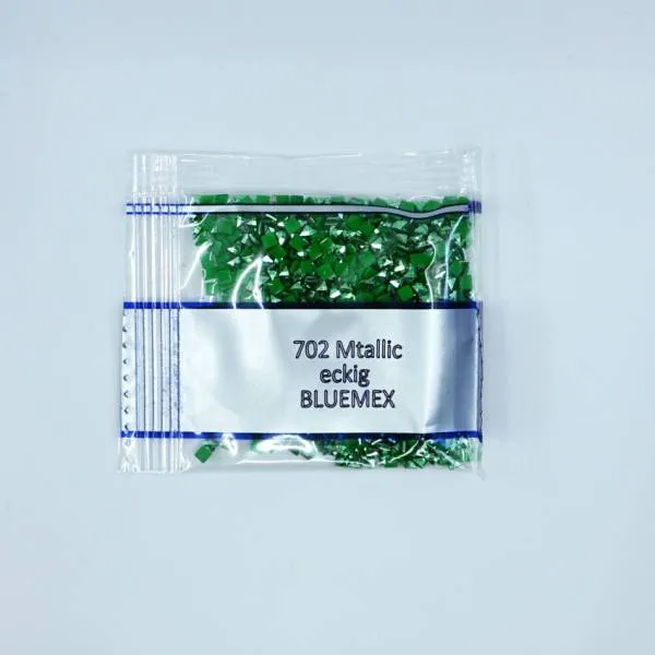 Metallic - Stein eckig, 702, Kelly Green, 500 Stück