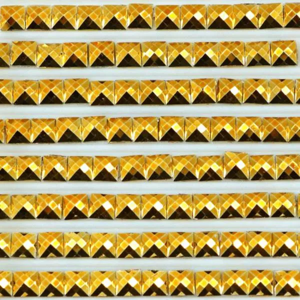 Metallic - Stein eckig, 728, Golden Yellow, 500 Stück