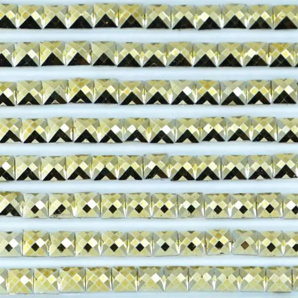 Metallic - Stein eckig, 745, Yellow Light Pale, 500 Stück
