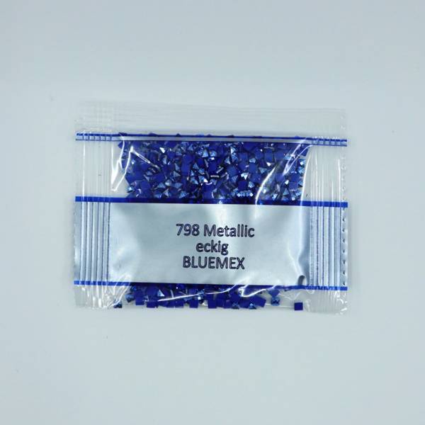 Metallic - Stone square, 798, Delft Blue Dark, 500 pieces