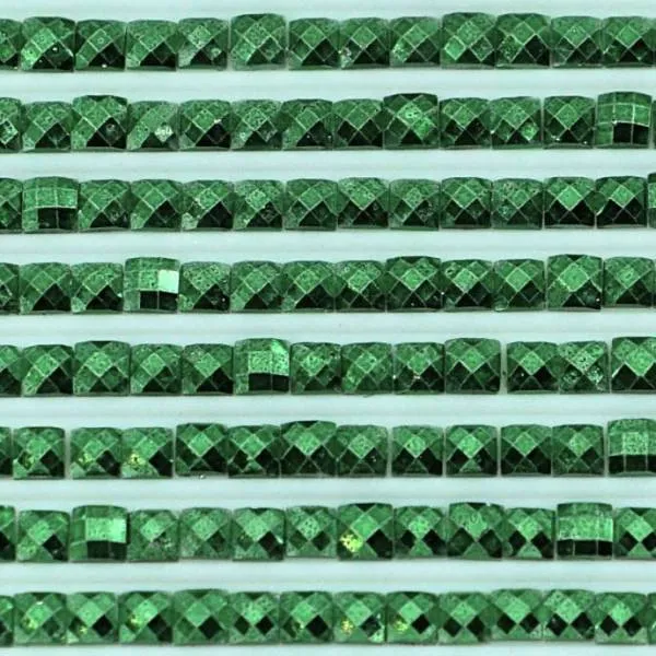 Metallic - Stein eckig, 911, Emerald Green Medium, 500 Stück