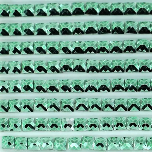 Metallic - Stein eckig, 913, Nile Green Medium, 500 Stück