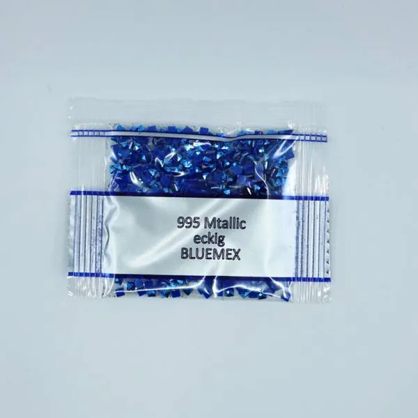 Metallic - Stein eckig, 995, Electric Blue Dark, 500 Stück