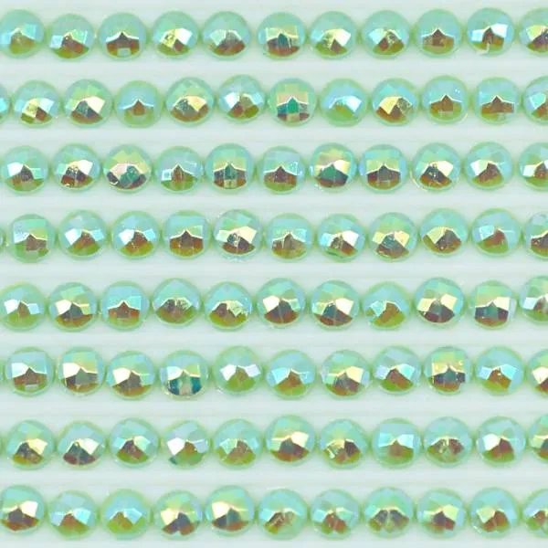 AB Stones, round, (Iridescent), 164, Green Light, 200 pieces
