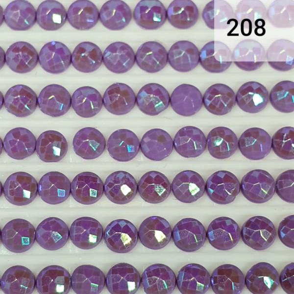 AB Steine, rund, (Irisierend), 208, Levander Very Light, 200 Stück