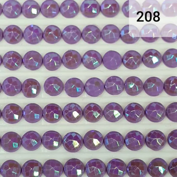AB Stones, round, (Iridescent), 208, Levander Very Light, 200 pieces