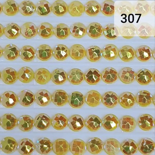AB Steine, rund, (Irisierend), 307, Lemon, 200 Stück