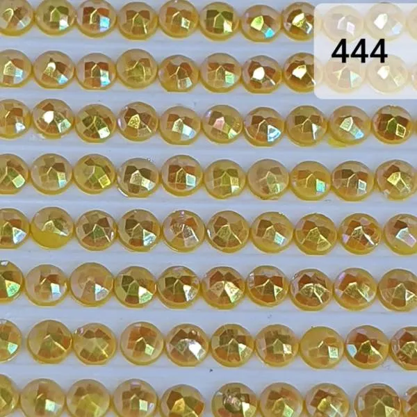AB Steine, rund, (Irisierend), 444, Lemon Dark, 200 Stück