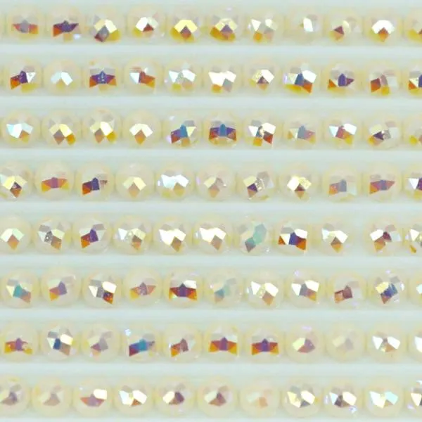 AB Steine, rund, (Irisierend), 712, Cream, 200 Stück