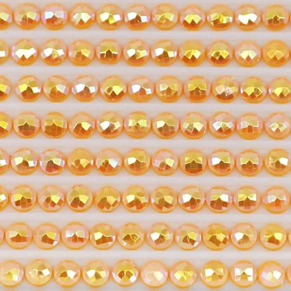 AB Stones, round, (Iridescent), 742, Tangerine Light, 200 pcs.