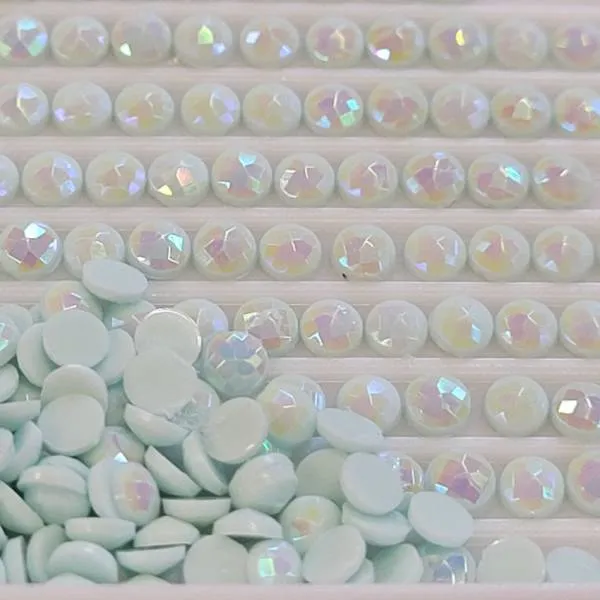 AB Stones, round, (Iridescent), 775, Baby Blue Very Light, 200 pcs.