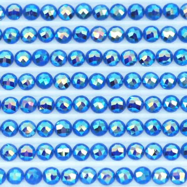 AB Steine, rund, (Irisierend), 798, Delft Blue Dark, 200 Stück