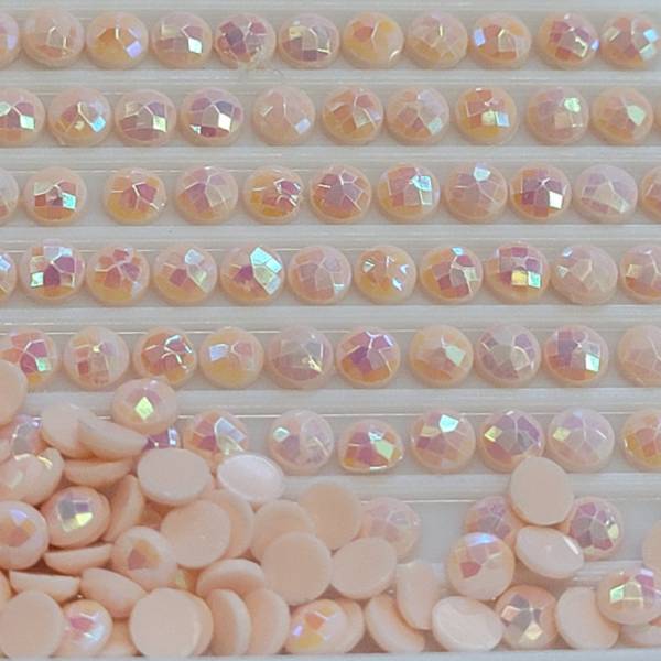 AB Steine, rund, (Irisierend), 818, Baby Pink, 200 Stück