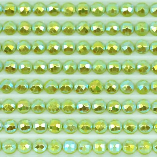 AB Steine, rund, (Irisierend), 907, Parrot Green Light, 200 Stück