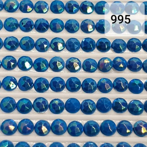 AB Steine, rund, (Irisierend), 995, Electric Blue Dark, 200 Stück