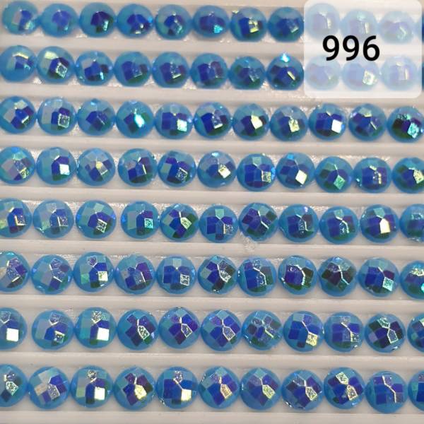 AB Steine, rund, (Irisierend), 996, Electric Blue Medium, 200 Stück