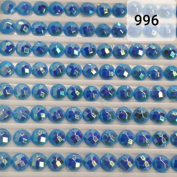 AB Steine, rund, (Irisierend), 996, Electric Blue Medium, 200 Stück