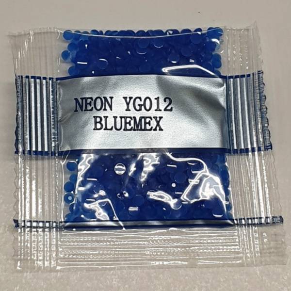 Neon stone round, dark blue, bag with approx. 500 pieces