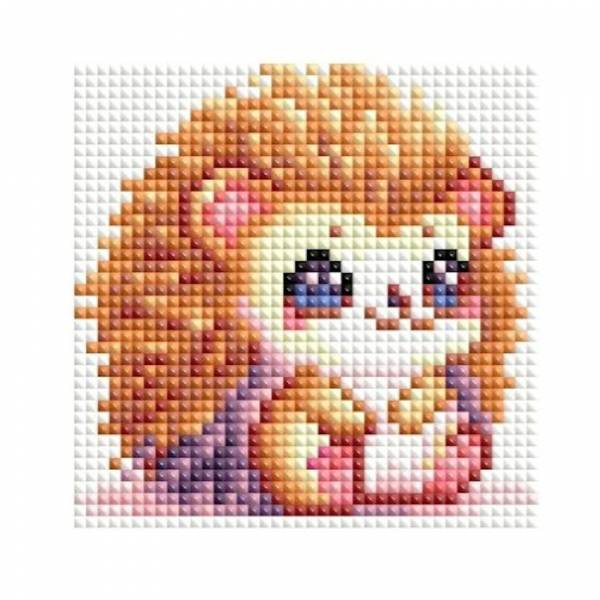 Diamond Painting Tiny pictures, Animals, square Fairy Stones, 6 pictures á 10x10cm, 67 colors, Full Picture