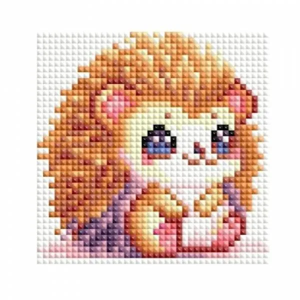 Diamond Painting Tiny-Bilder, Tiere, 6 Bilder á 10x10cm, 67 Farben, eckige Feensteine, Vollbild