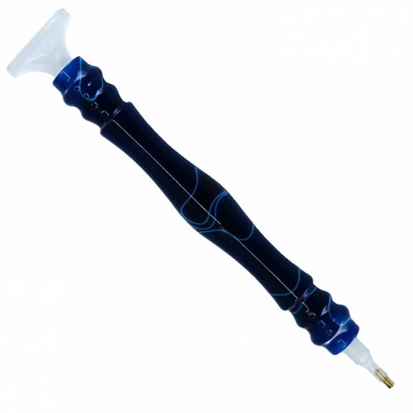 Stift für Diamond Painting, dunkelblau-gemustert, Acryl mit Mehrfachaufsatz, Wachs notwendig