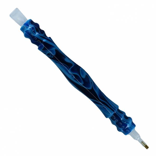 Stift für Diamond Painting, dunkelblau-gemustert, Acryl mit Mehrfachaufsatz, Wachs notwendig