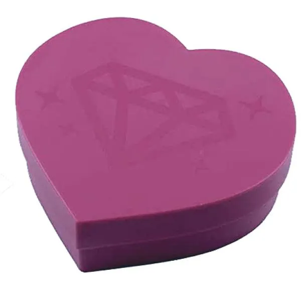 Ersatz Schale (Schiffchen), Herz groß, rosa, für die Diamond Painting Steine