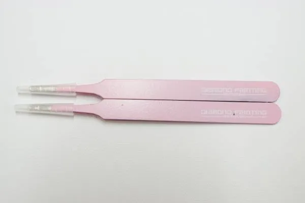 B-Ware Pinzette für Diamond Painting, pink, Breite Spitze sehr gut für eckige Steine geeignet