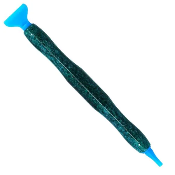 Stift für Diamond Painting, Grün, ergonomisch, mit Gewinde und Aufsätze