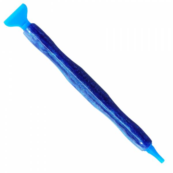 Stift für Diamond Painting, Blau, ergonomisch, mit Gewinde und Aufsätze