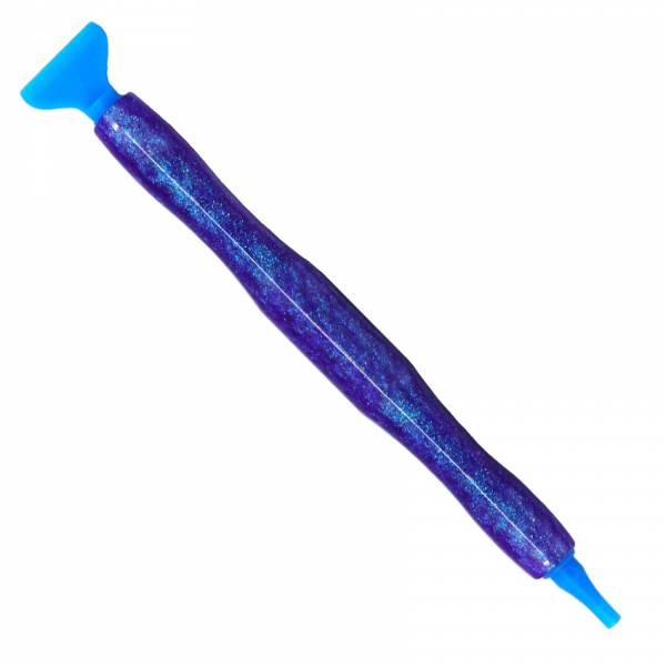 Stift für Diamond Painting, Lila, ergonomisch, mit Gewinde und Aufsätze