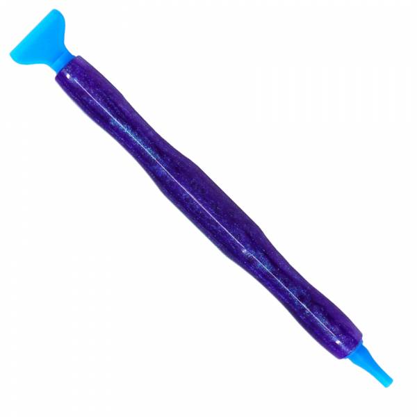 Stift für Diamond Painting, Lila, ergonomisch, mit Gewinde und Aufsätze