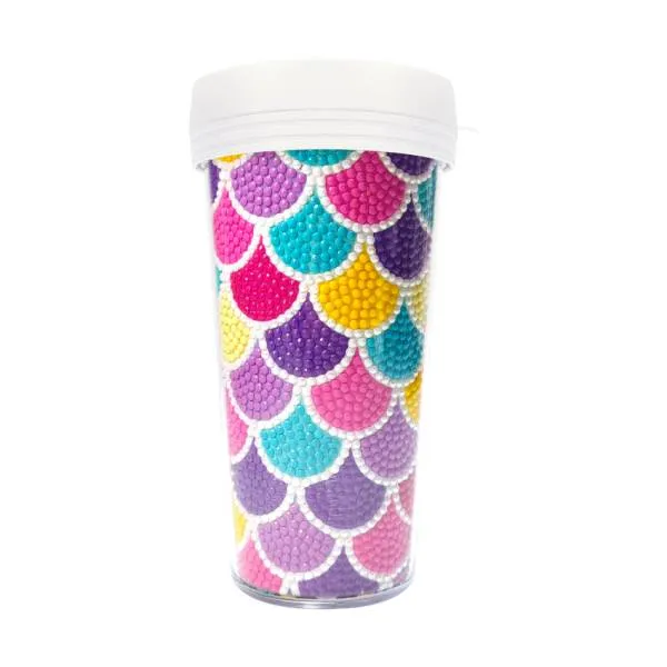 Becher zum Painten, Motiv Wellenmuster, 470ml, ca. 16cm hoch