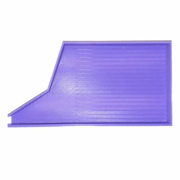 B-grade shuttle for square stones, with side opening, purple