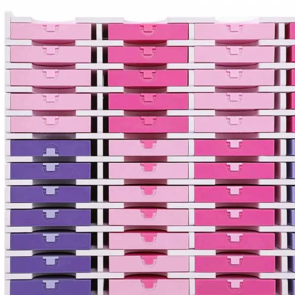 Shuttle shelf white, for large Trabricks, approx. 32.6x32x11cm, 60 compartments approx. 7.3x10x1,5cm, storage box