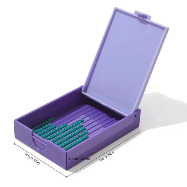 Trabricks, 7x5cm, 20er Set - Lila Kombi aus Schiffchen und Aufbewahrungsdose, Klappdeckel, fest verschließbar