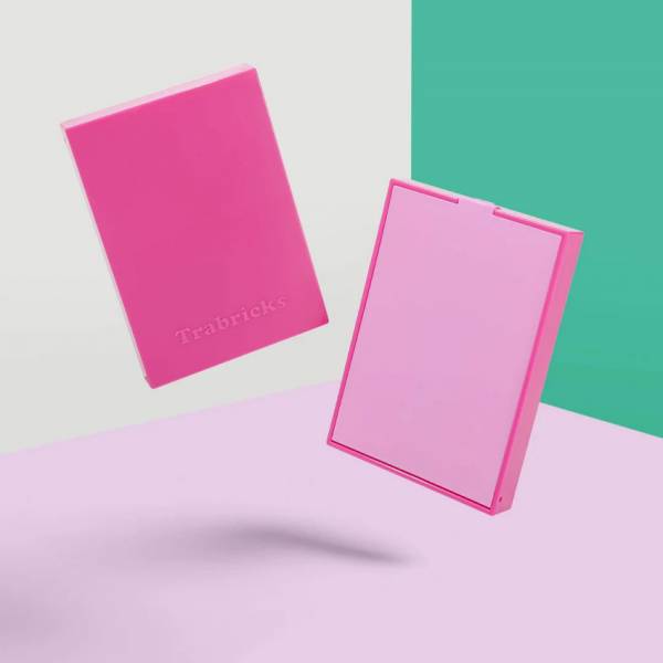 Trabricks, 7x5cm - Pink Kombi aus Schiffchen und Aufbewahrungsdose, Klappdeckel, fest verschließbar