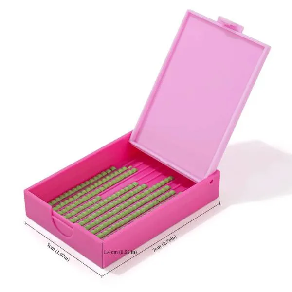 Trabricks, 7x5cm - Pink combination of tray and storage box, hinged lid, can be closed tightly