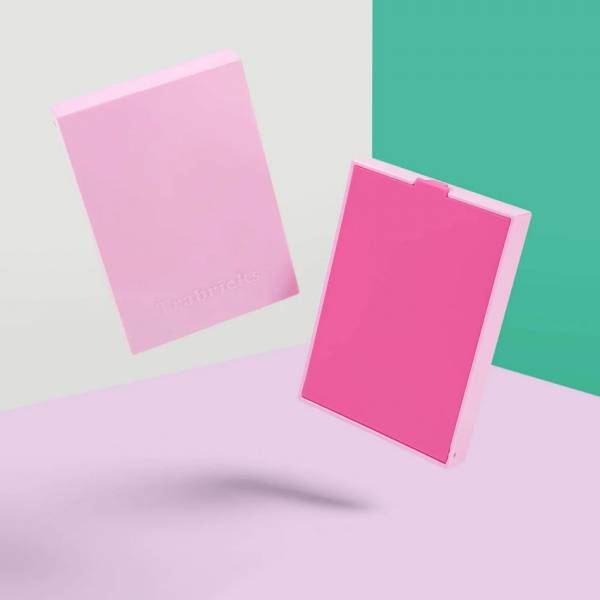Trabricks, 7x5cm - Rosa Kombi aus Schiffchen und Aufbewahrungsdose, Klappdeckel, fest verschließbar