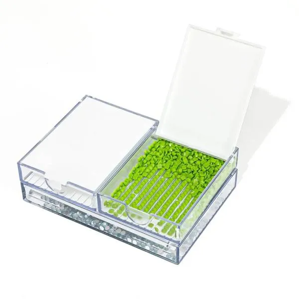 Trabricks, 10x7cm, Kombi aus Schiffchen und Aufbewahrungsdose, Klappdeckel, fest verschließbar