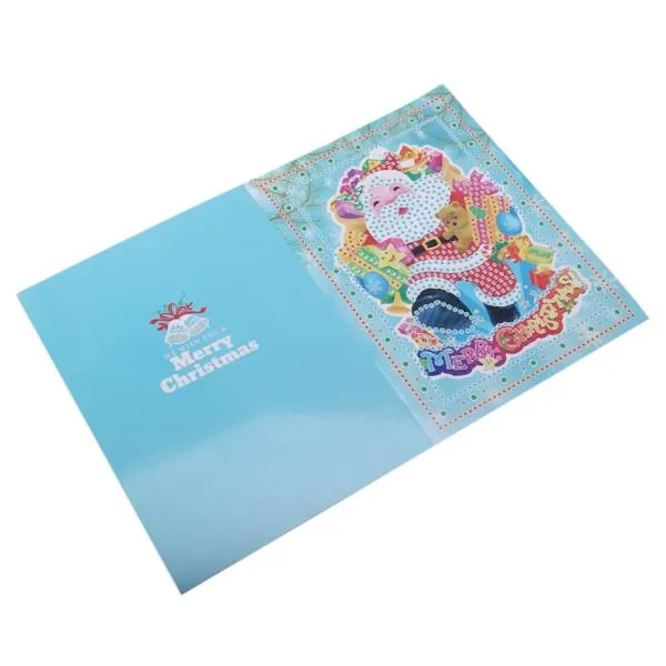 Diamond Painting, Christmas cards for painting complete with rhinestones, 4 motives, folding cards with envelope