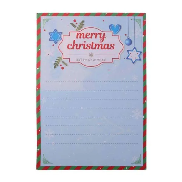 Weihnachtskarte Weihnachtsmann mit Baum, Painting-Set komplett mit runden Steine