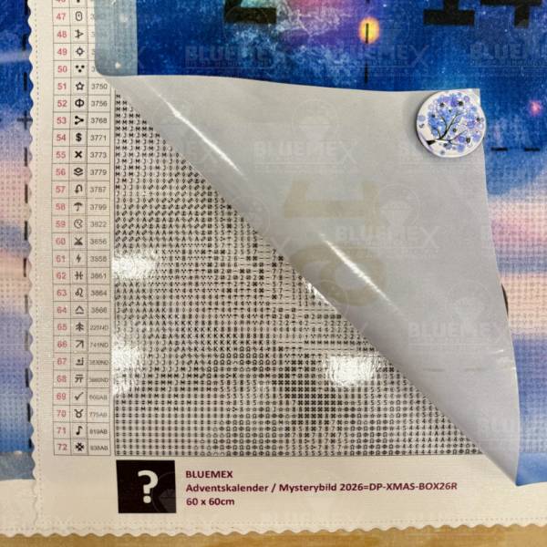 Advent calendar / Mystery motif 2026 - XL 60x60cm, 24 small round stones, 72 colours