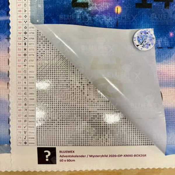 Advent calendar / Mystery motif 2026 - XL 60x60cm, 24 small round stones, 72 colours