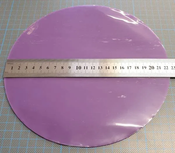 1 Stück Wachs Plättchen für Aufnahmestifte, blau, groß, rund, ca. 23cm im Durchmesser