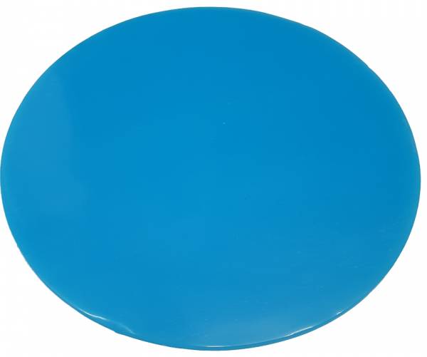1 Stück Wachs Plättchen für Aufnahmestifte, blau, groß, rund, ca. 23cm im Durchmesser